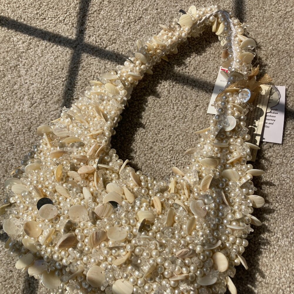Viral TJMaxx Pearl Shell Beaded Boho Shoulder Bag